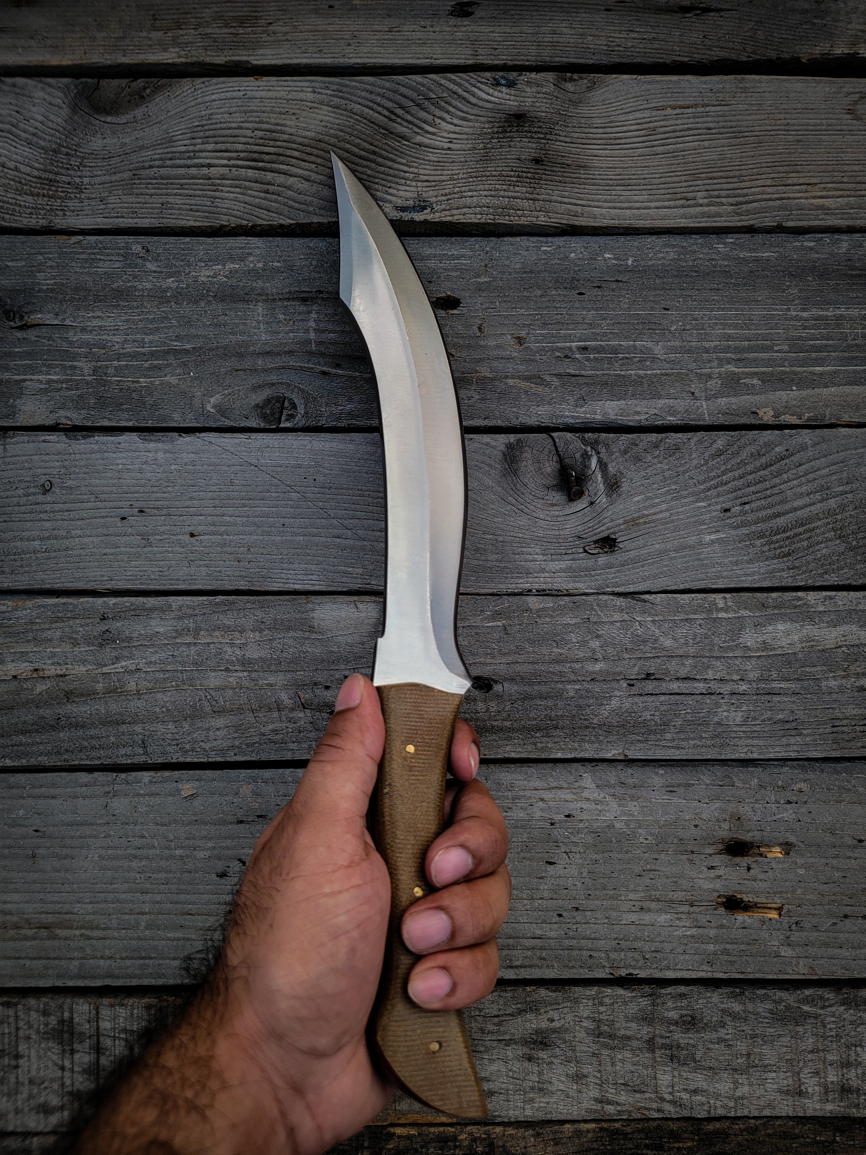 Custom Handmade Full Tang Machete with Leather Sheath