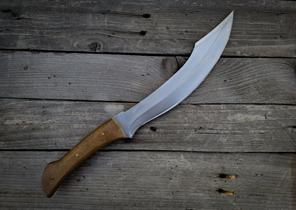 Custom Handmade Full Tang Machete with Leather Sheath