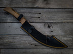 Custom Handmade Full Tang Machete with Leather Sheath