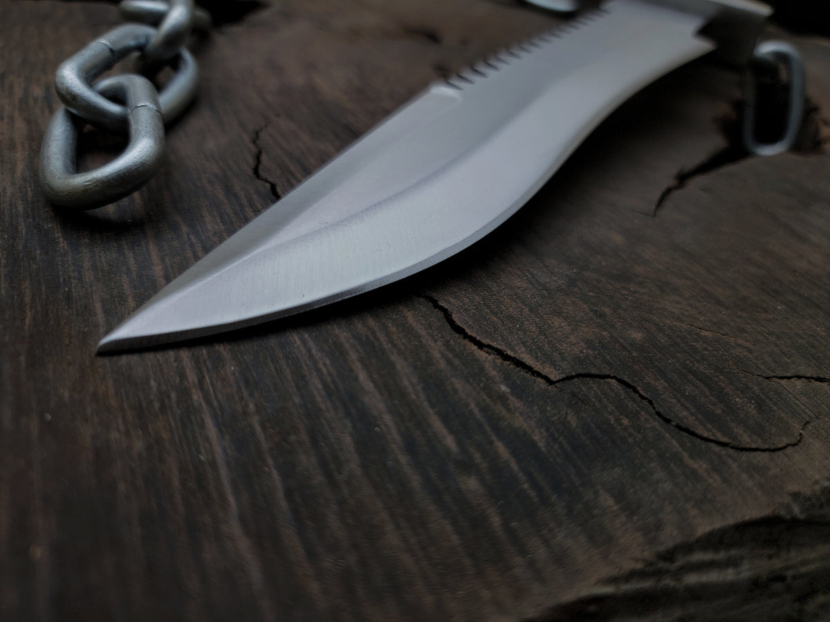 Handmade Resident Evil 1 Replica Knife with Leather Sheath