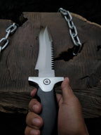 Handmade Resident Evil 1 Replica Knife with Leather Sheath