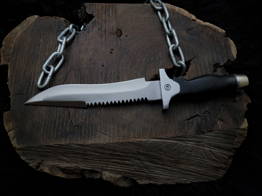 Handmade Resident Evil 1 Replica Knife with Leather Sheath