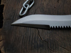 Handmade Resident Evil 1 Replica Knife with Leather Sheath