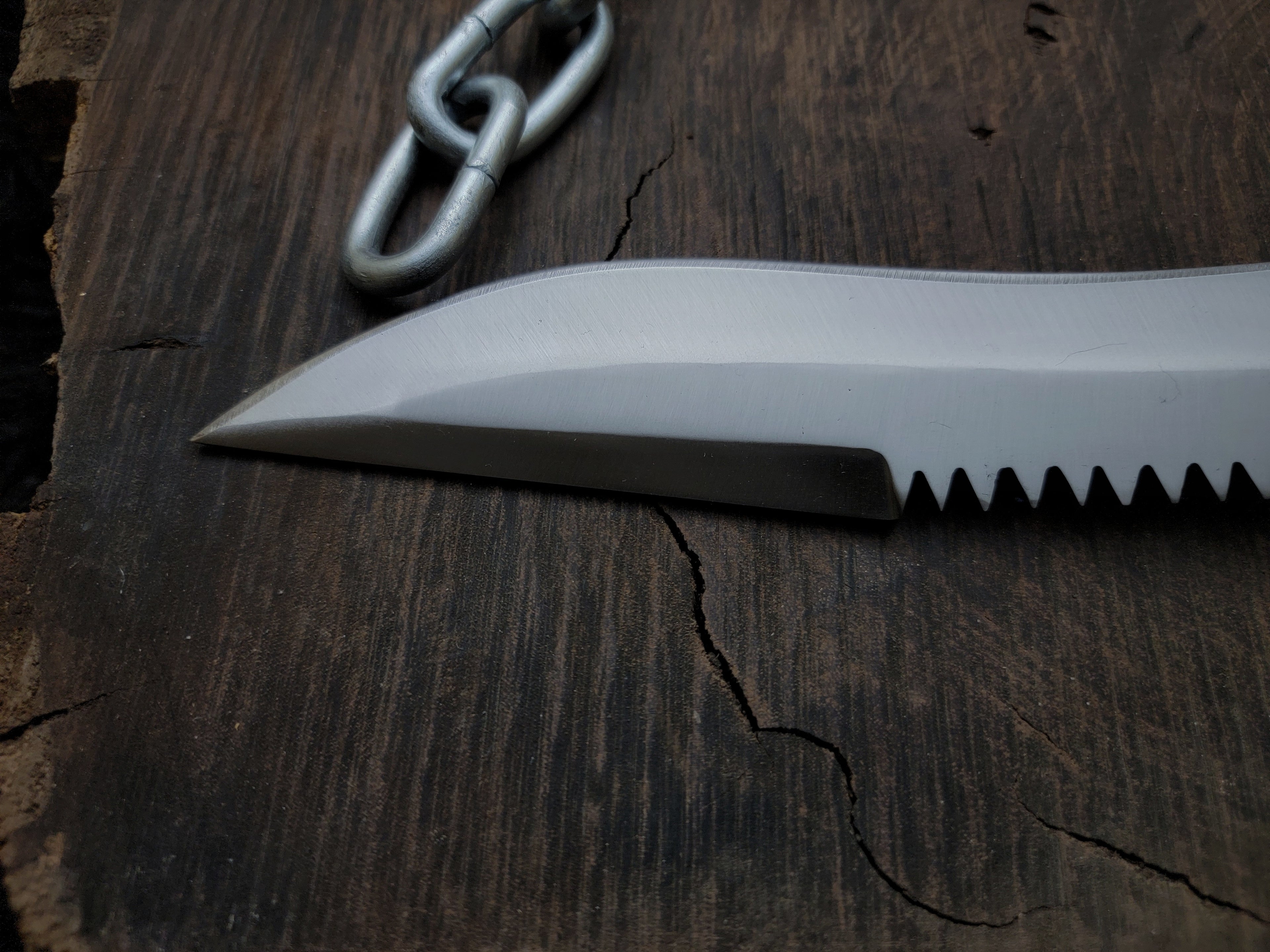 Handmade Resident Evil 1 Replica Knife with Leather Sheath