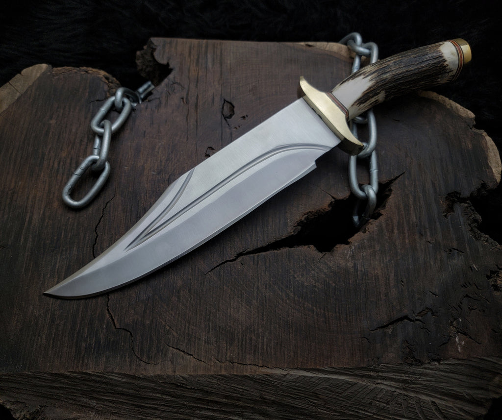 Brad Pitt Movie Bullet Train The Wolf's Replica Knife with Leather Sheath