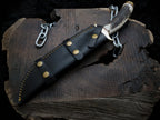 Brad Pitt Movie Bullet Train The Wolf's Replica Knife with Leather Sheath