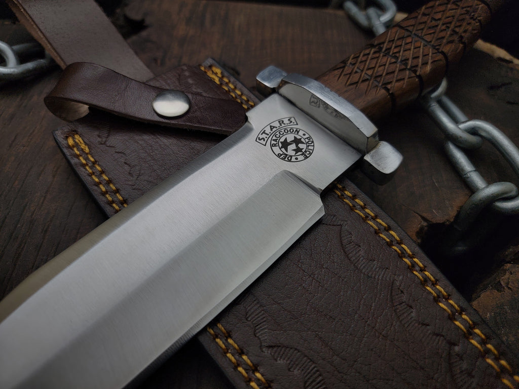Resident Evil Raccoon City Police Replica Knife with Leather Sheath