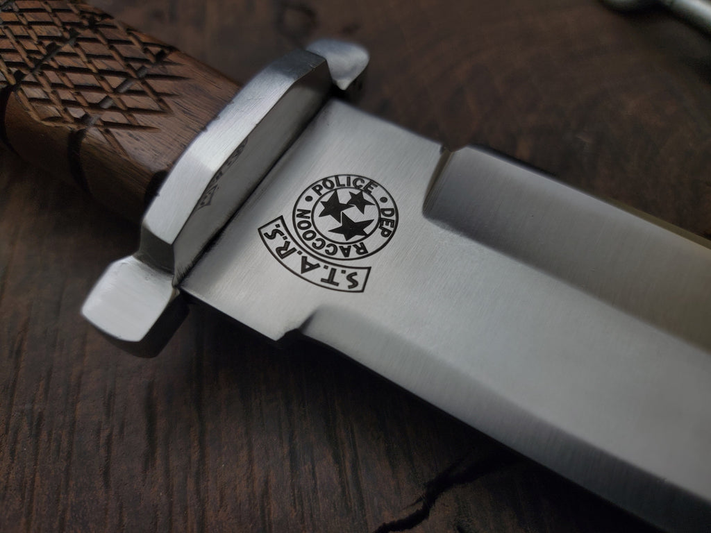 Resident Evil Raccoon City Police Replica Knife with Leather Sheath