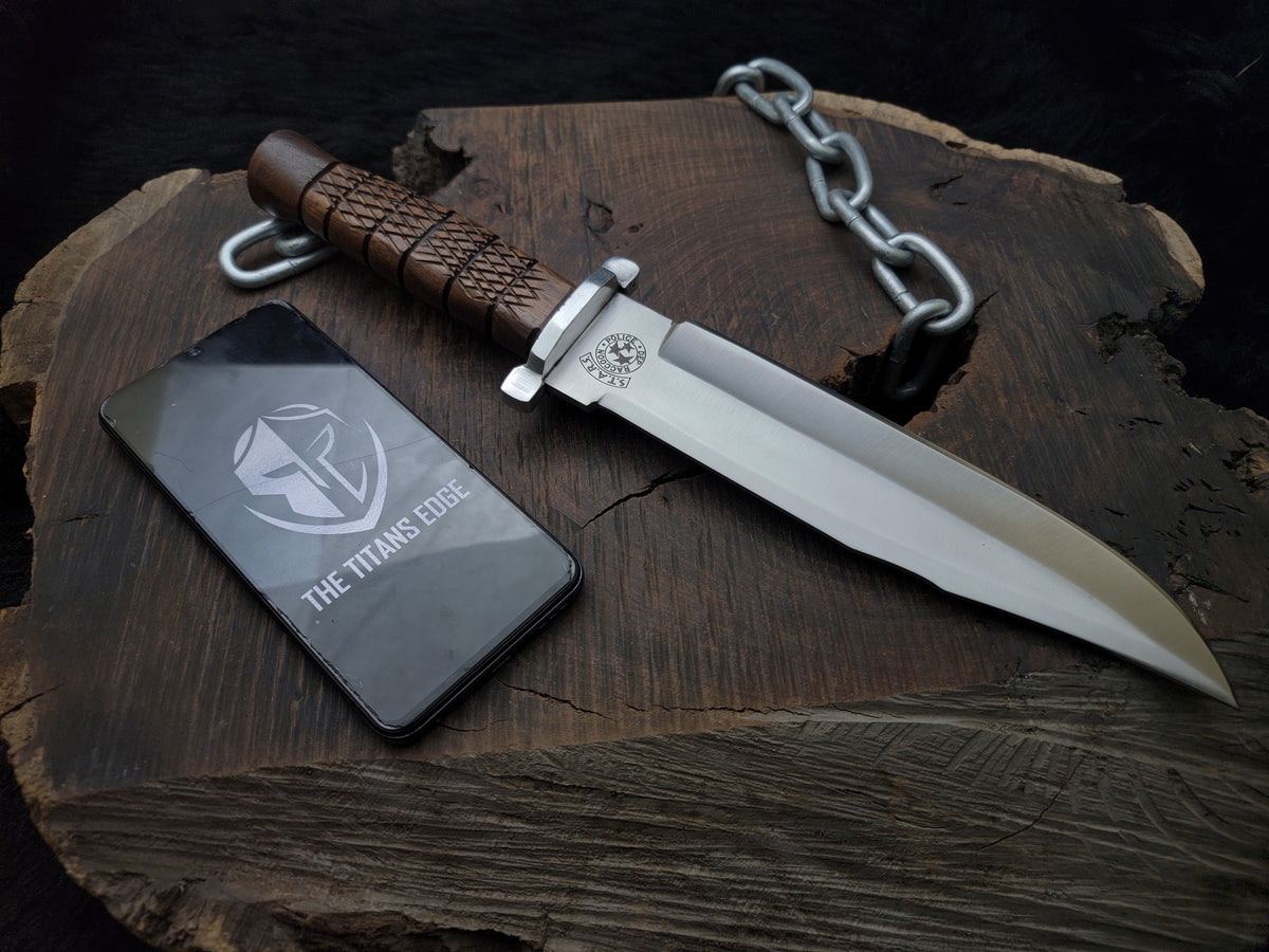 Resident Evil Raccoon City Police Replica Knife with Leather Sheath
