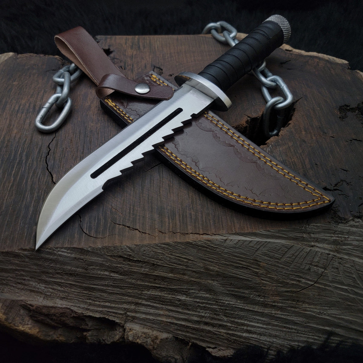 Metal Gear Solid 3 Replica Knife with Leather Sheath | Snake Eater Replica knife