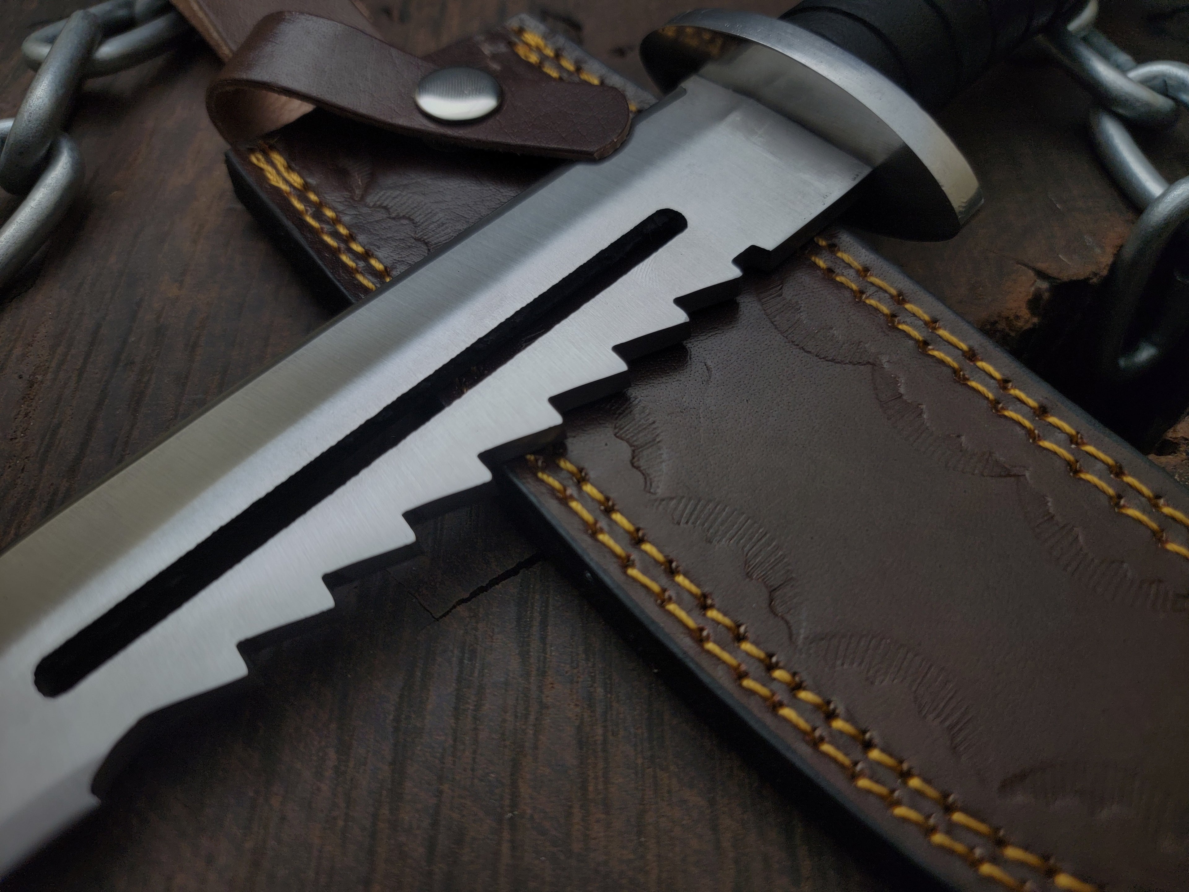 Metal Gear Solid 3 Replica Knife with Leather Sheath | Snake Eater Replica knife