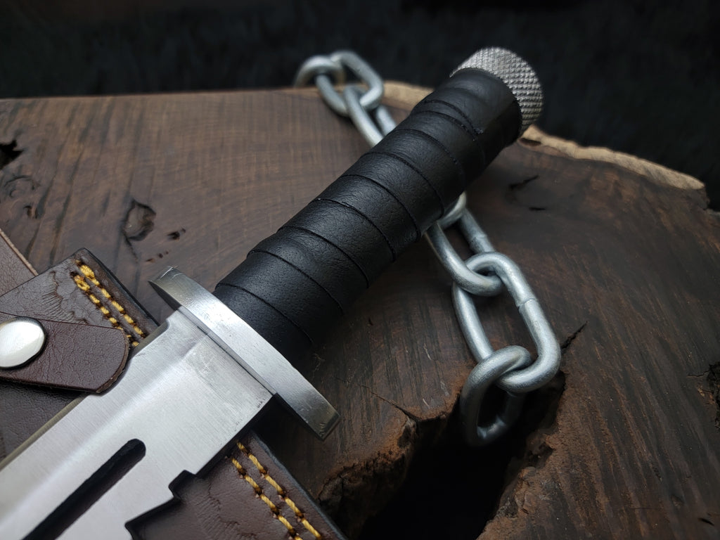 Metal Gear Solid 3 Replica Knife with Leather Sheath | Snake Eater Replica knife