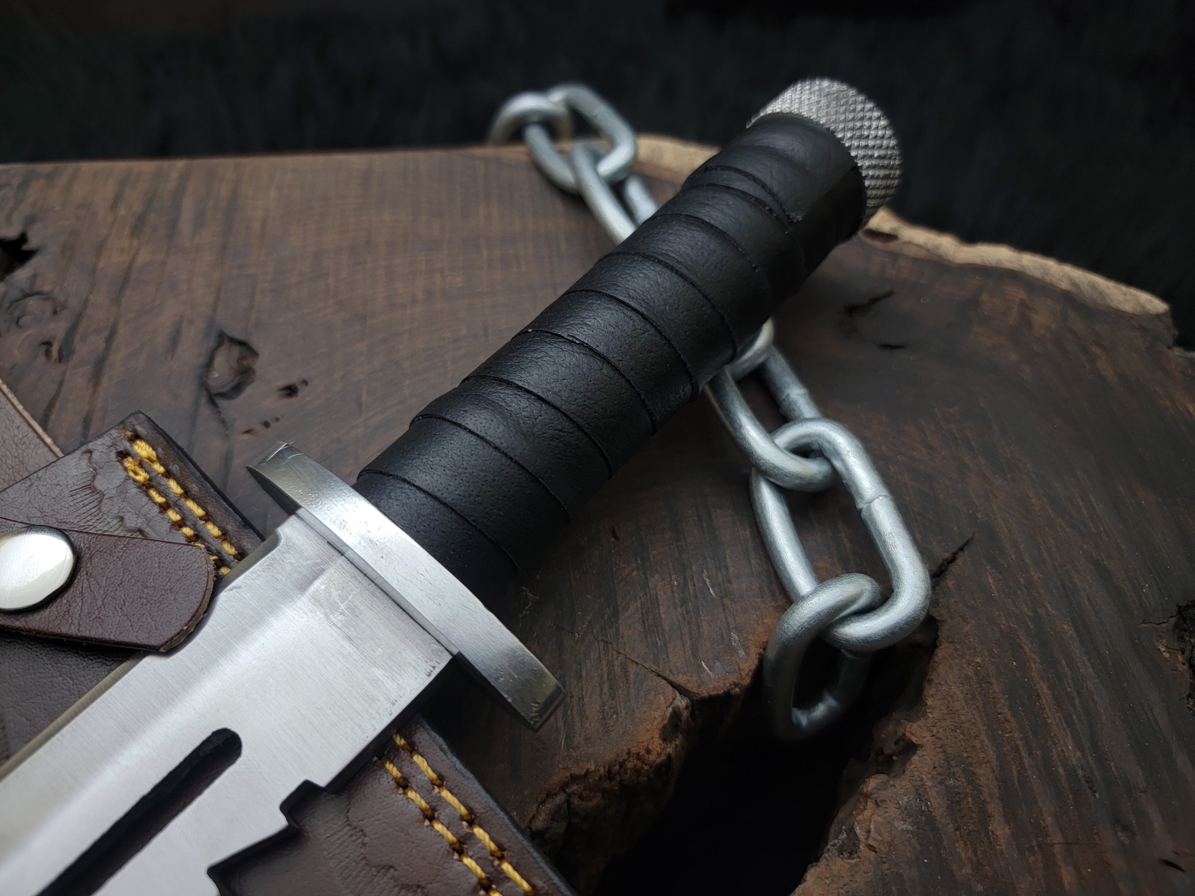 Metal Gear Solid 3 Replica Knife with Leather Sheath | Snake Eater Replica knife