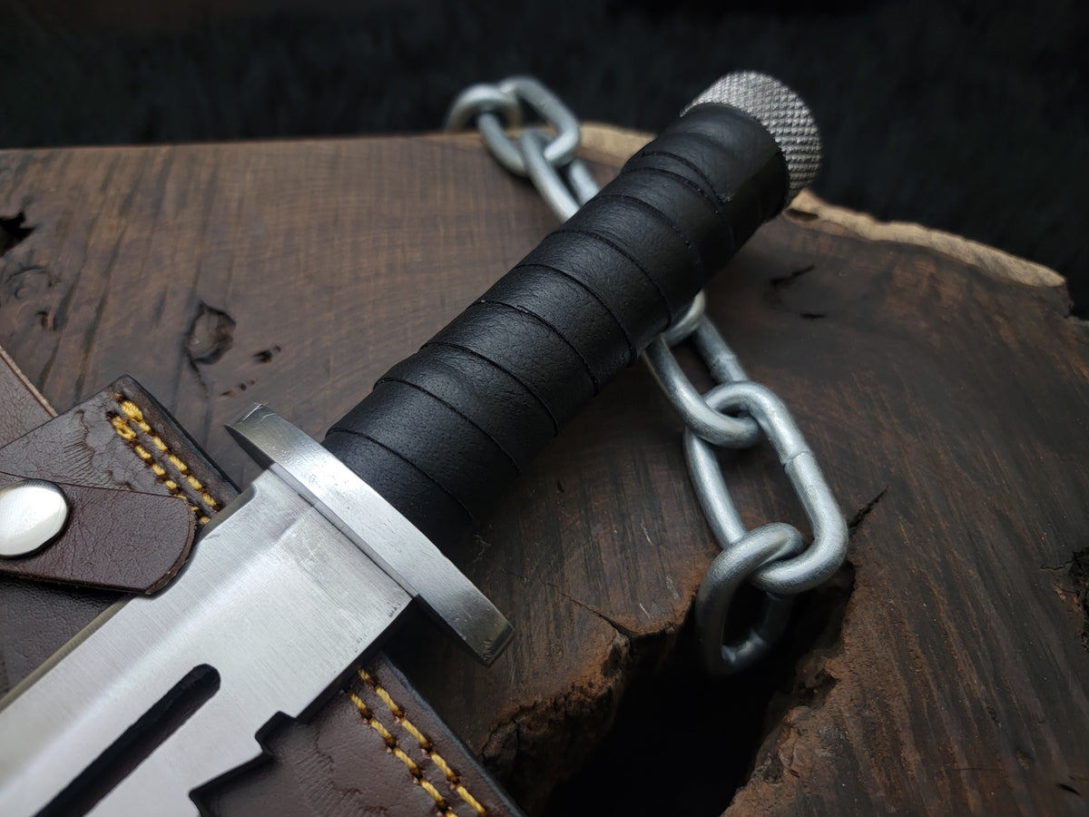Metal Gear Solid 3 Replica Knife with Leather Sheath | Snake Eater Replica knife