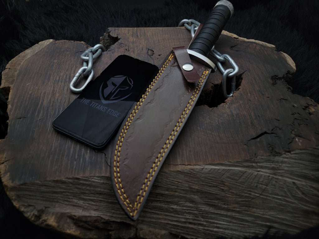 Metal Gear Solid 3 Replica Knife with Leather Sheath