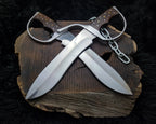 Handmade Wingchun Replica Butterfly Swords With Leather Sheath