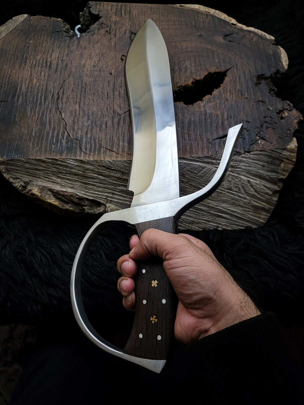 Handmade Wingchun Replica Butterfly Swords With Leather Sheath