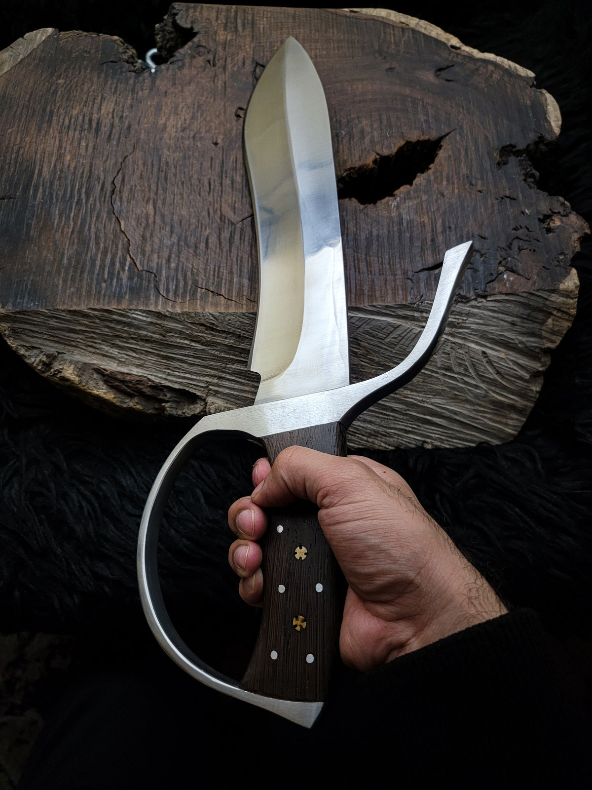 Handmade Wingchun Replica Butterfly Swords With Leather Sheath