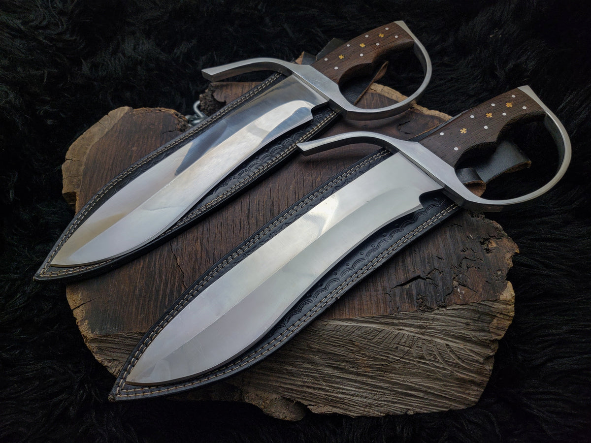 Handmade Wingchun Replica Butterfly Swords With Leather Sheath