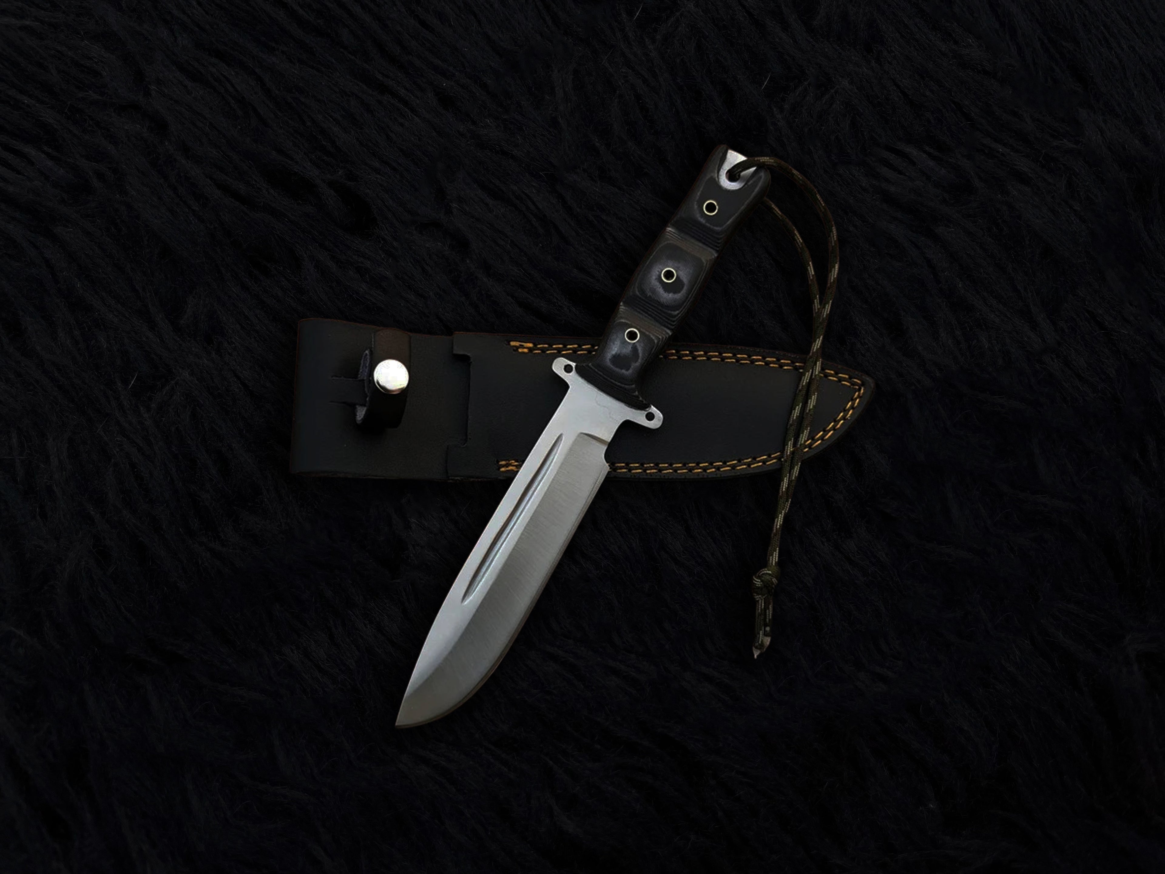 Custom Handmade The Walking Dead Daryl Dixon Replica Knife with Leather Sheath | Full Tang | Stainless Steel | G10 Micarta Handle