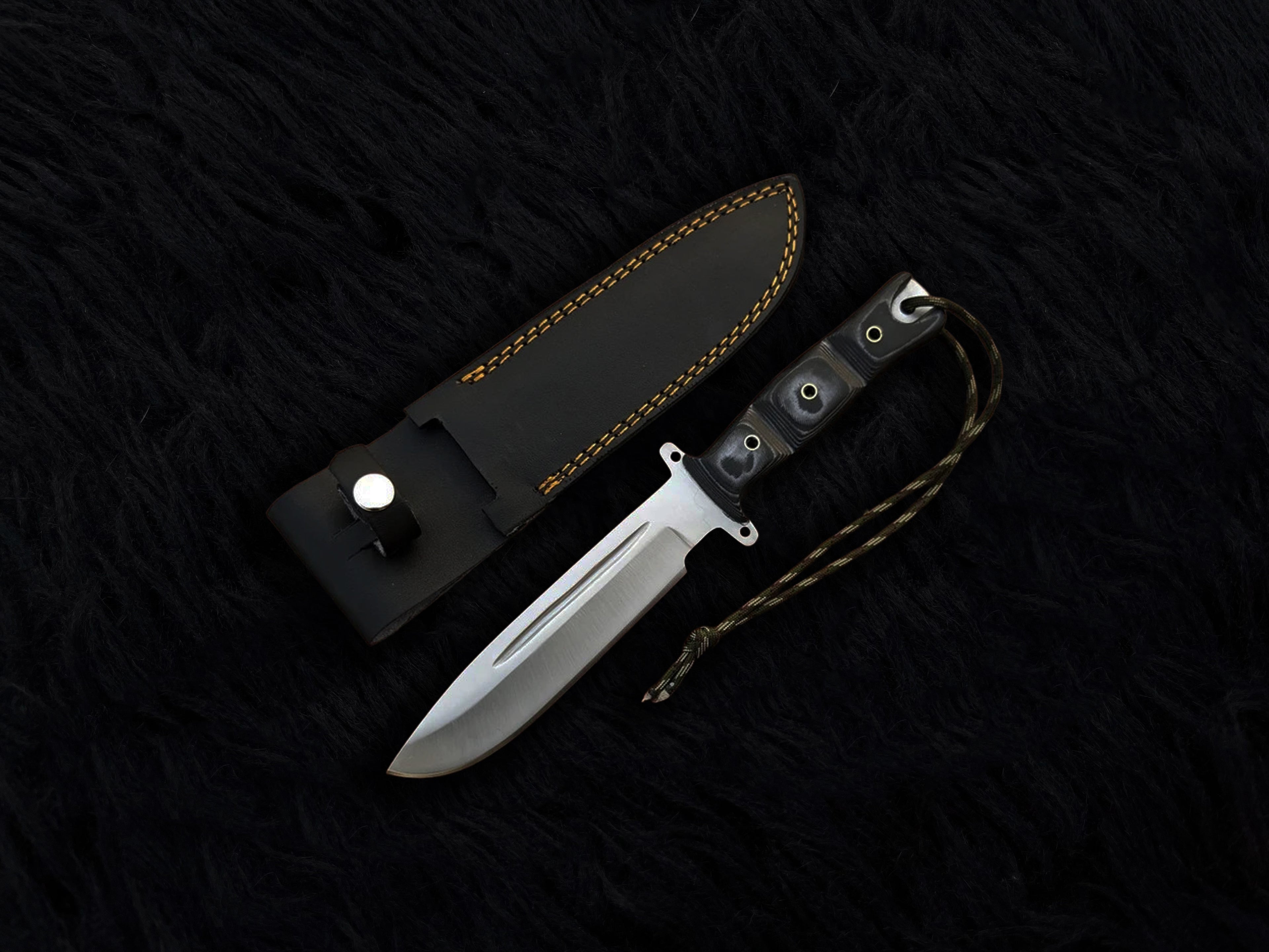 Custom Handmade The Walking Dead Daryl Dixon Replica Knife with Leather Sheath | Full Tang | Stainless Steel | G10 Micarta Handle