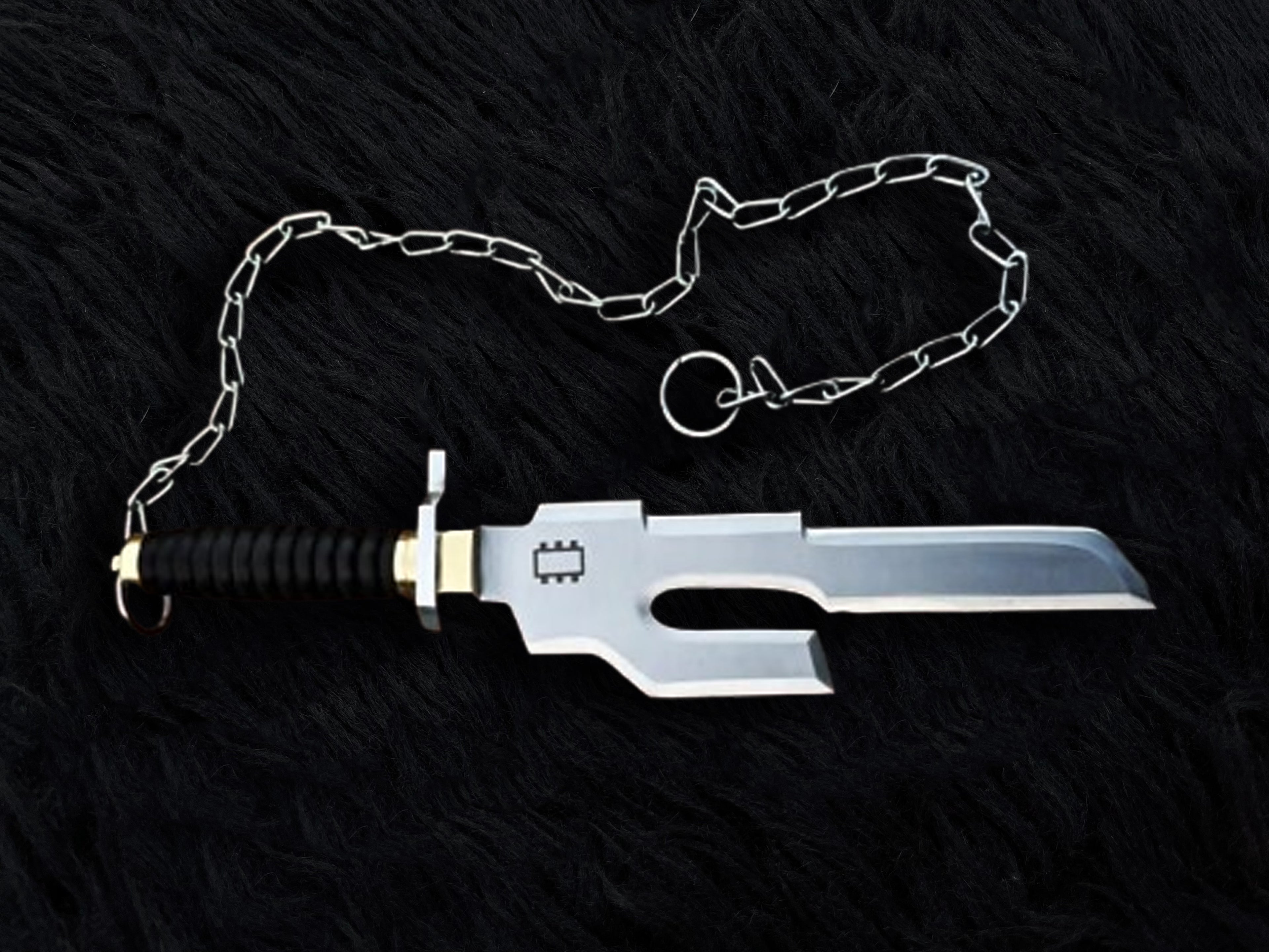 Handmade Jujutsu Kaisen Inspired Replica of Toji Fushiguro's Inverted Spear of Heaven with Chain of A Thousand Miles and Stand