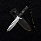 Custom Handmade The Walking Dead Daryl Dixon Replica Knife with Leather Sheath | Full Tang | Stainless Steel | G10 Micarta Handle