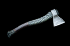 Handmade Premium Full length Carved Green Axe