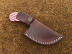 Handmade Exclusive Gut Hook Skinner Knife with USA Flag resin Handle