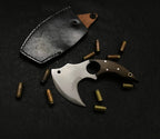 Custom Handmade Ulu knife with Leather Sheath