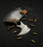 Custom Handmade Ulu knife with Leather Sheath