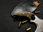 Custom Handmade Ulu knife with Leather Sheath