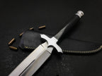 Custom Handmade D2 Steel Dagger with premium leather sheath
