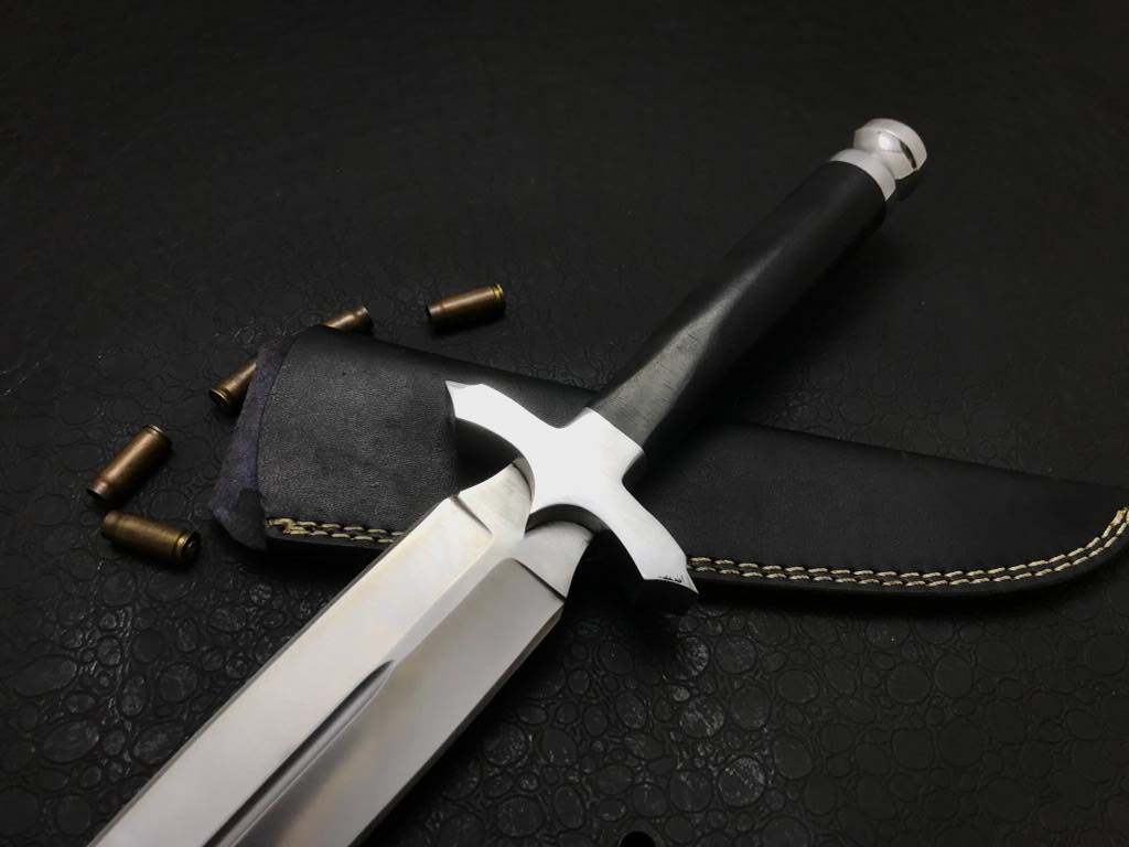 Custom Handmade D2 Steel Dagger with premium leather sheath