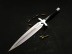 Custom Handmade D2 Steel Dagger with premium leather sheath