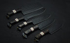 Handmade Premium Black Chef Set with Leather Sheath
