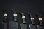 Handmade Premium Black Chef Set with Leather Sheath