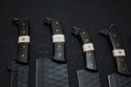 Handmade Premium Black Chef Set with Leather Sheath