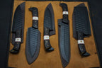 Handmade Premium Black Chef Set with Leather Sheath