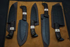 Handmade Premium Black Chef Set with Leather Sheath