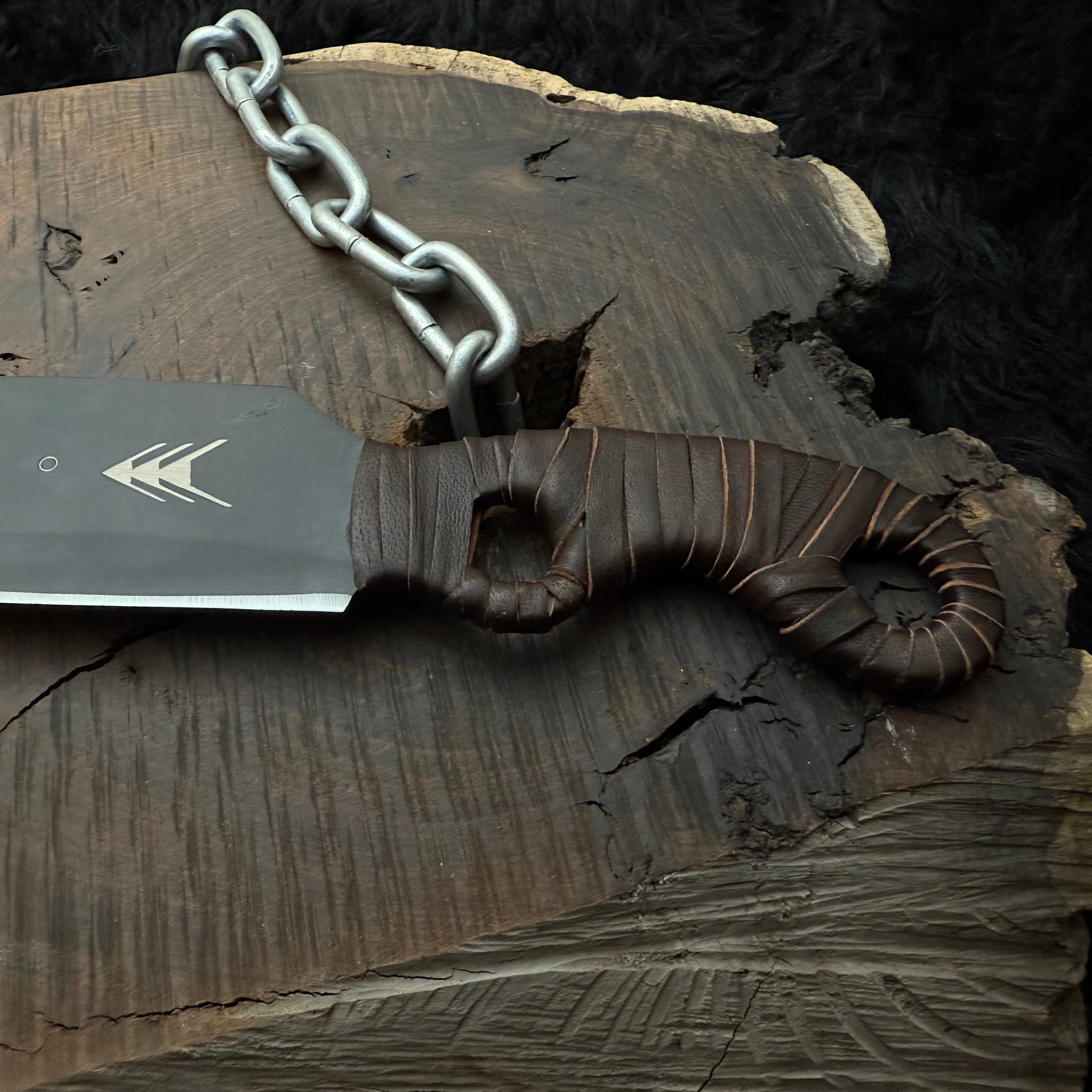 Handmade Destiny 2 (Black) Gun Slinger Replica Knife with Leather Sheath