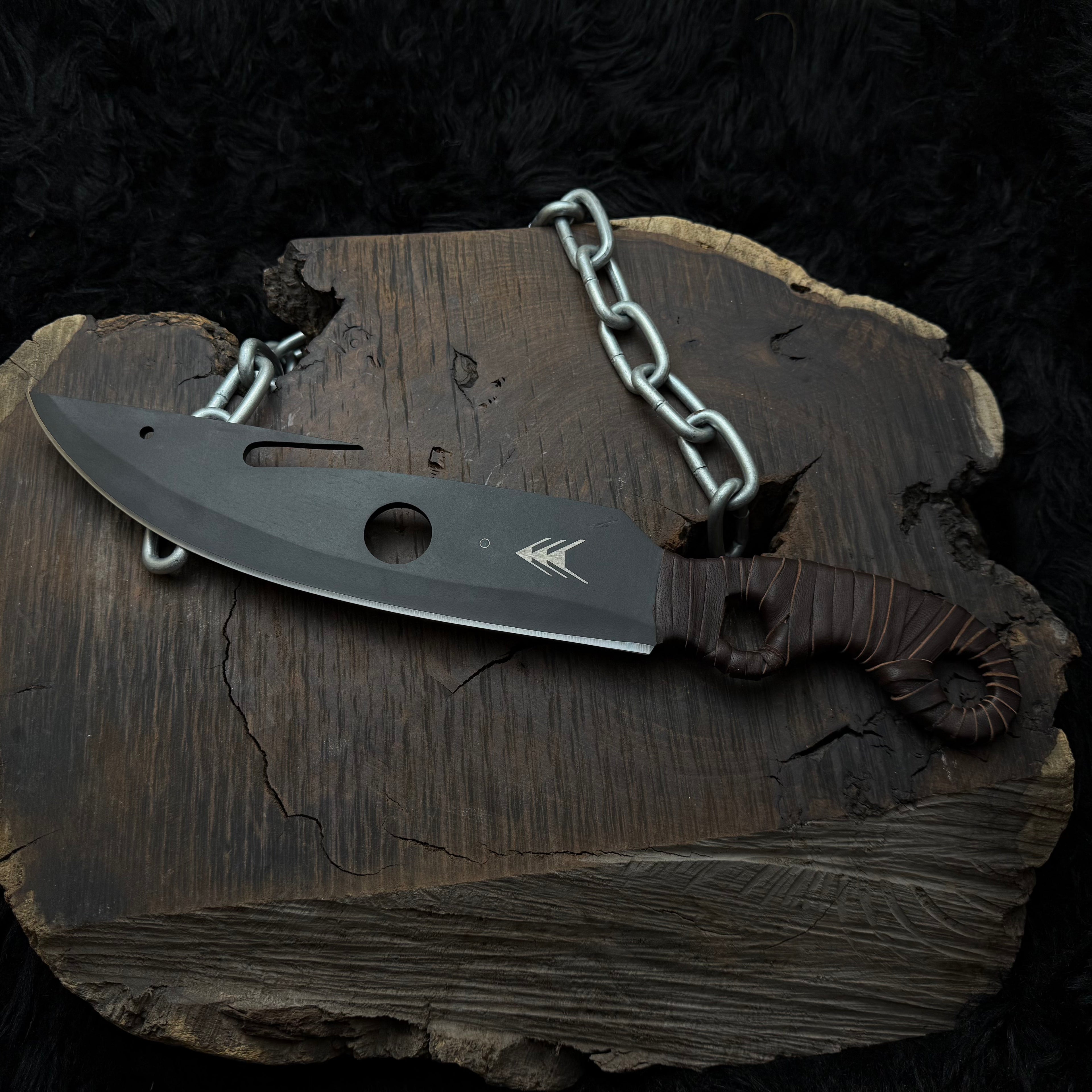 Handmade Destiny 2 (Black) Gun Slinger Replica Knife with Leather Sheath