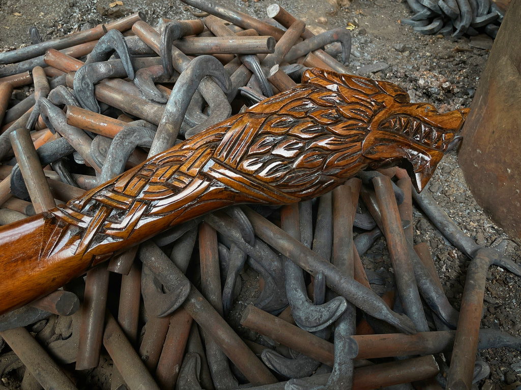 Handmade Medieval Norse/Viking Fenrir Axe Viking Wolf Axe