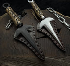 Naruto Shippuden: Handmade Custom Minato Kunai with Leather Sheath | Minato 4th Hokage | Yellow Flash Kunai