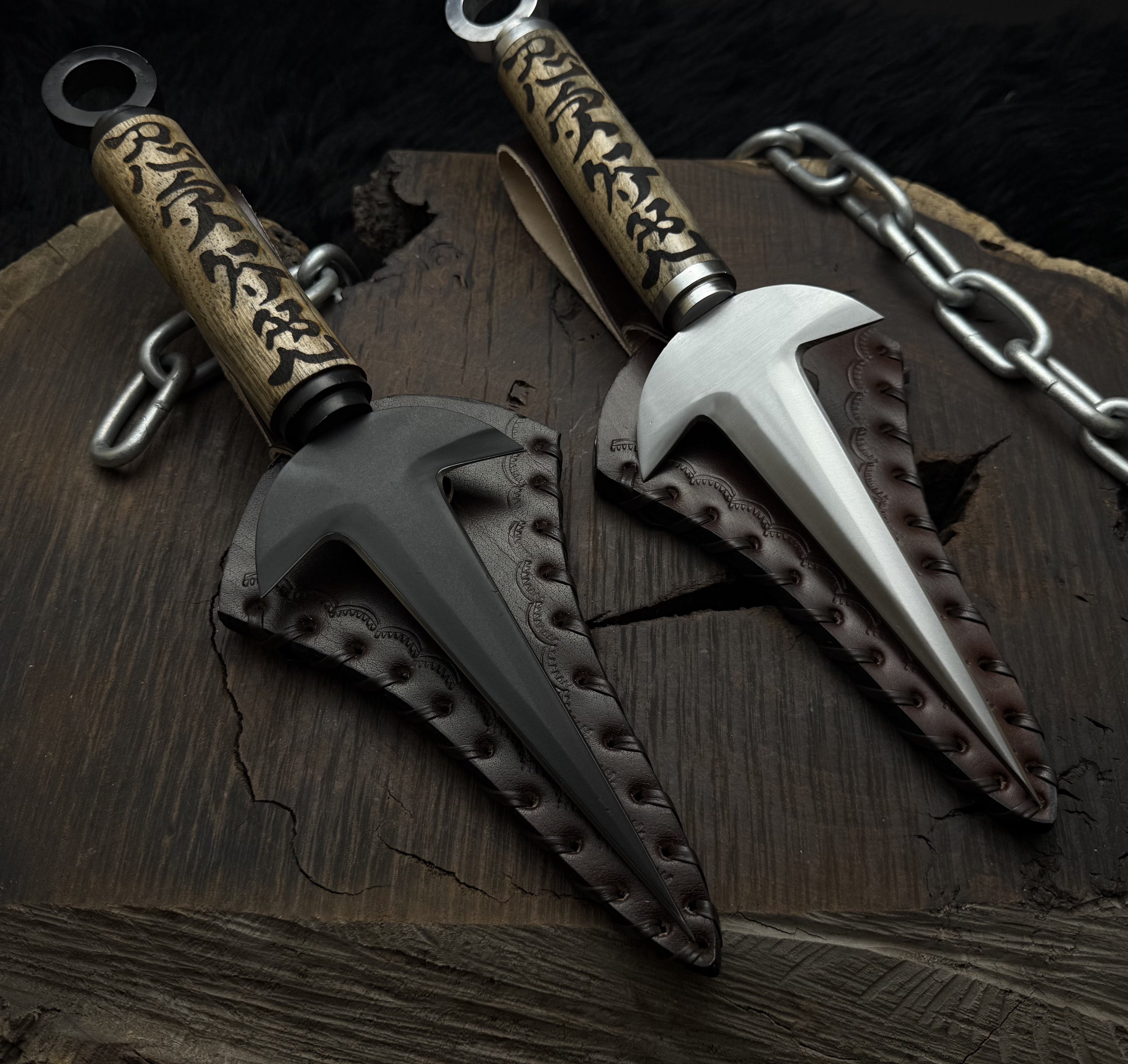 Naruto Shippuden: Handmade Custom Minato Kunai with Leather Sheath | Minato 4th Hokage | Yellow Flash Kunai