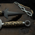 Naruto Shippuden: Handmade Custom Minato Kunai with Leather Sheath | Minato 4th Hokage | Yellow Flash Kunai