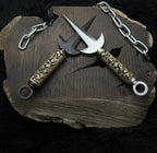 Naruto Shippuden: Handmade Custom Minato Kunai with Leather Sheath | Minato 4th Hokage | Yellow Flash Kunai