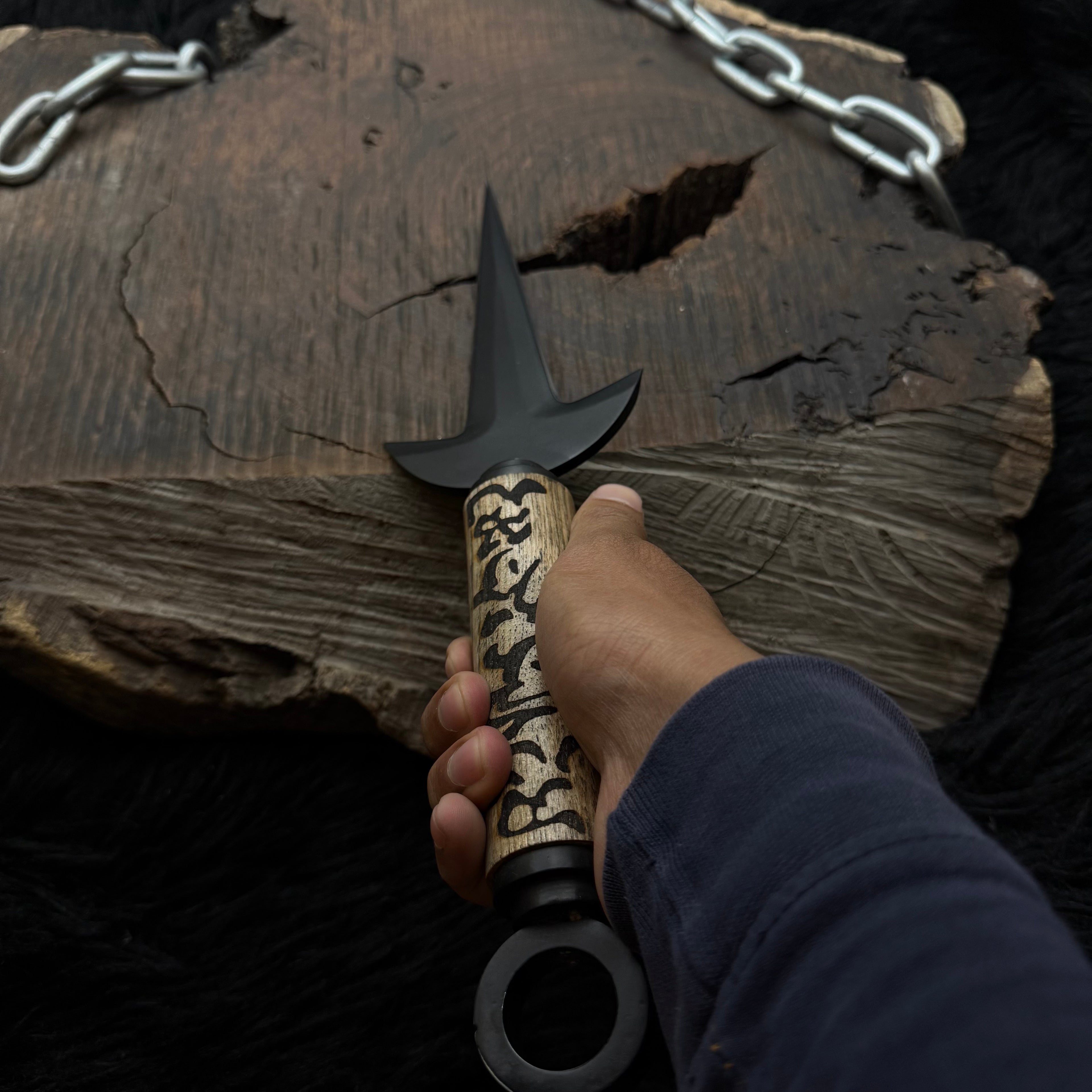 Naruto Shippuden: Handmade Custom Minato Kunai with Leather Sheath | Minato 4th Hokage | Yellow Flash Kunai