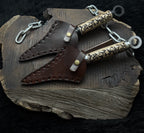 Naruto Shippuden: Handmade Custom Minato Kunai with Leather Sheath | Minato 4th Hokage | Yellow Flash Kunai