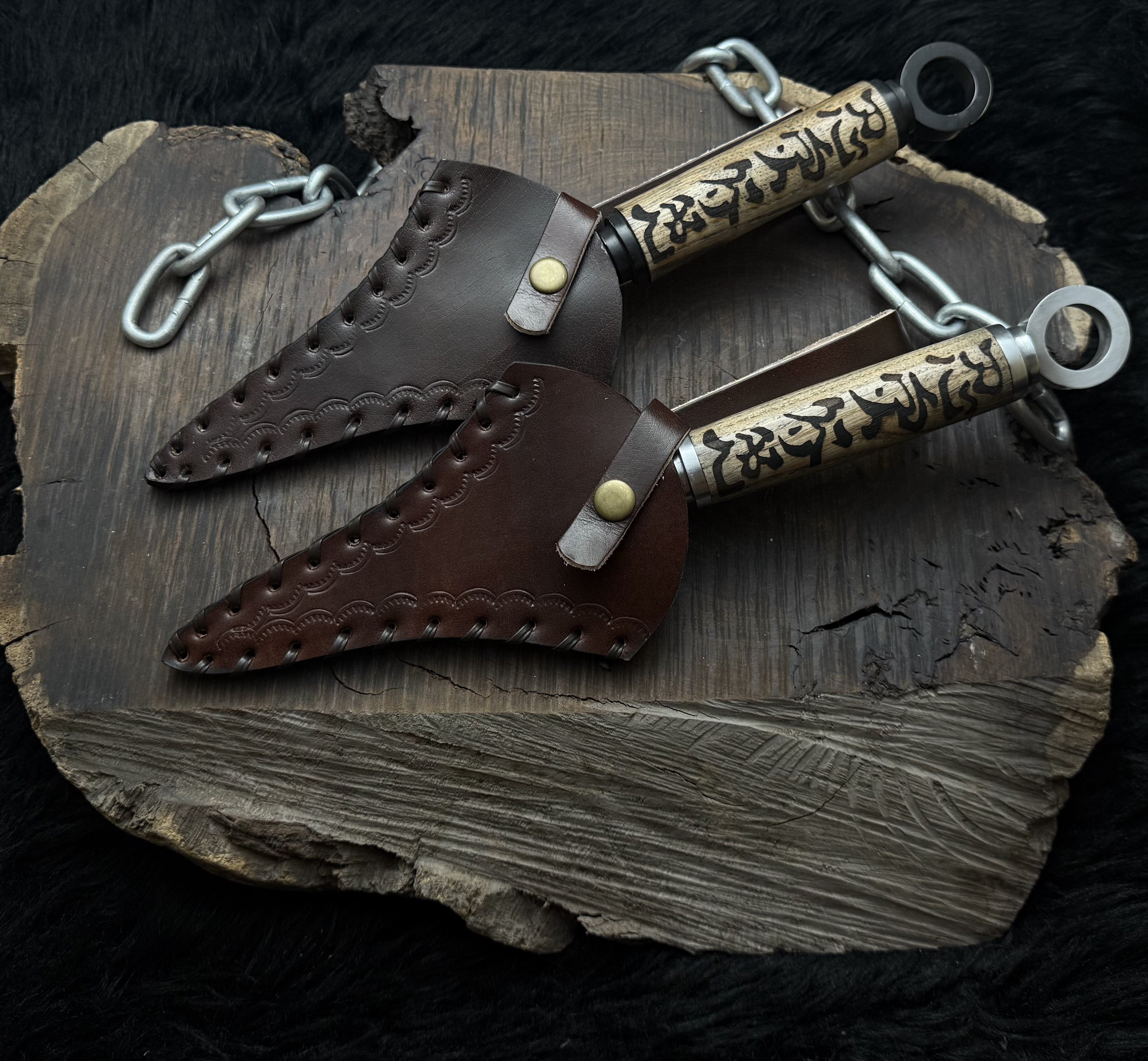 Naruto Shippuden: Handmade Custom Minato Kunai with Leather Sheath | Minato 4th Hokage | Yellow Flash Kunai